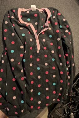 Black Fleece Polka Dot Sleep Top Size 4-6